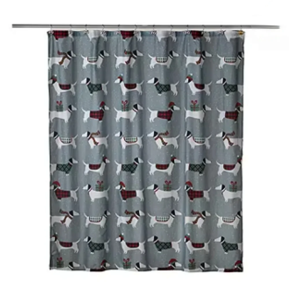 🎅 Snow Many Dachshund's Shower Curtain Set 🐶